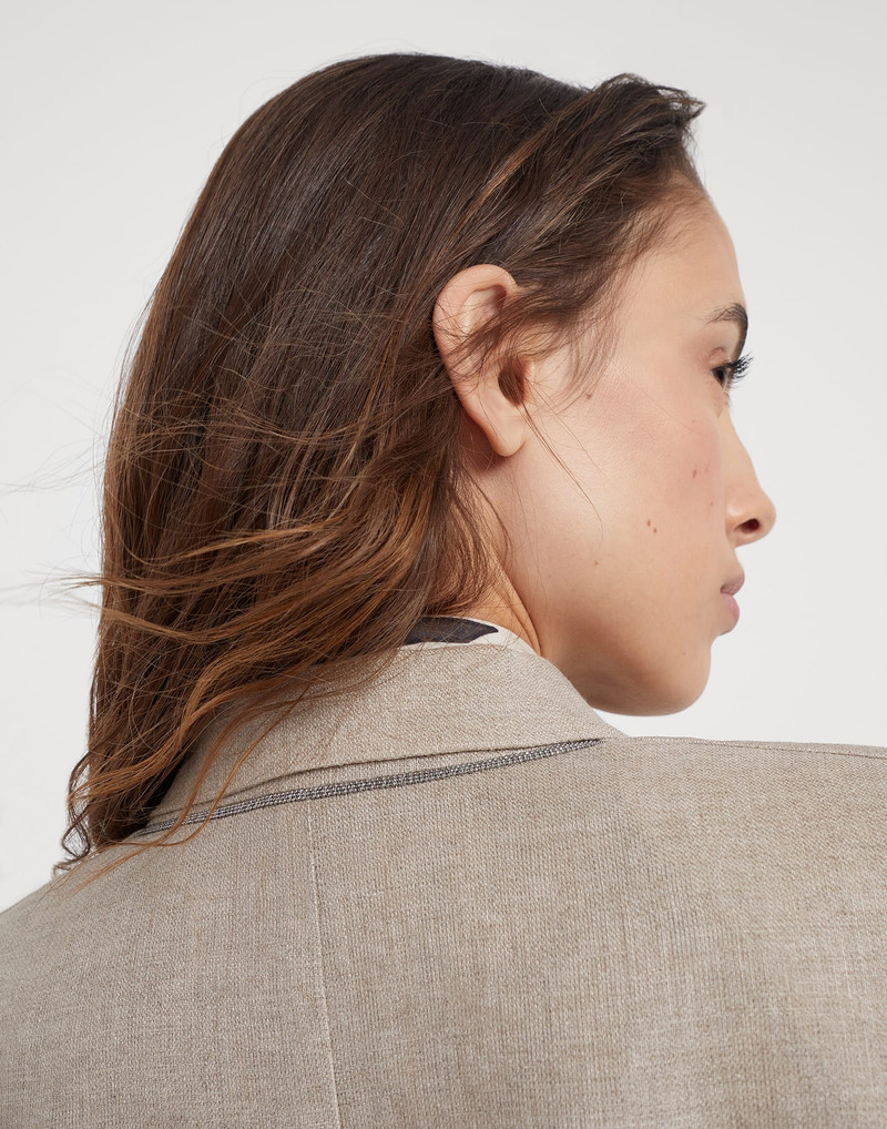 Lightweight linen coat with monili 3