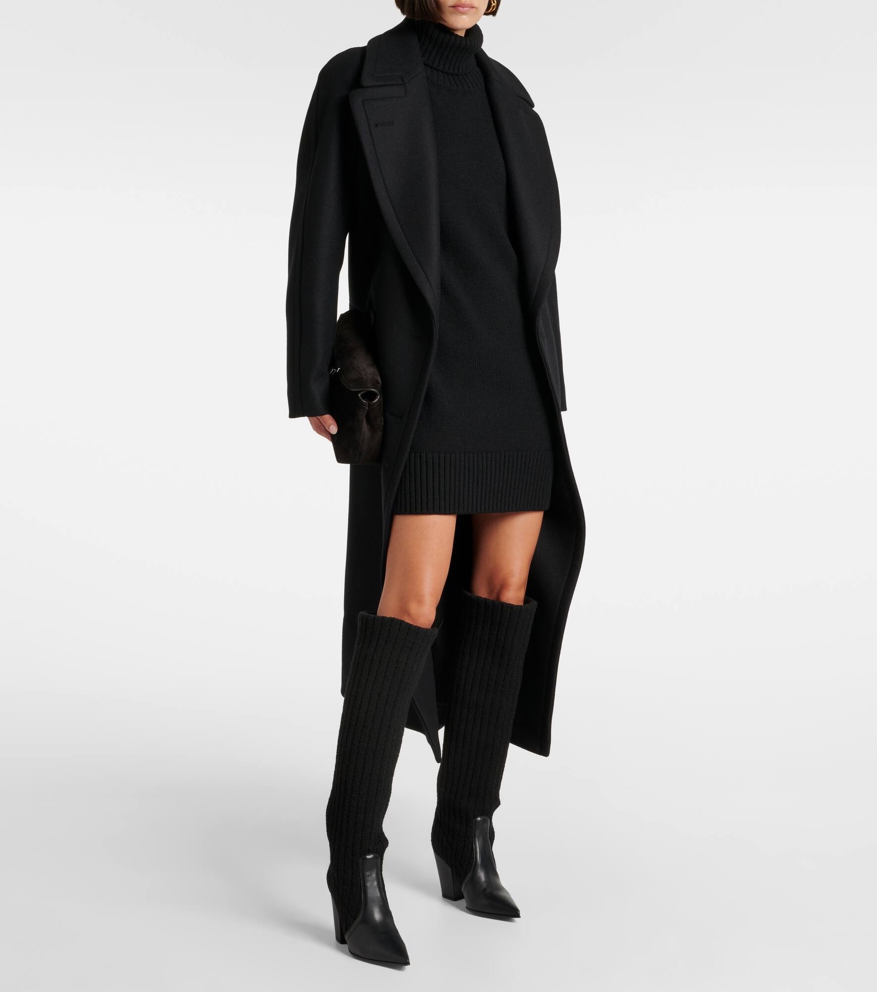 Leather-trimmed knee-high boots - 3