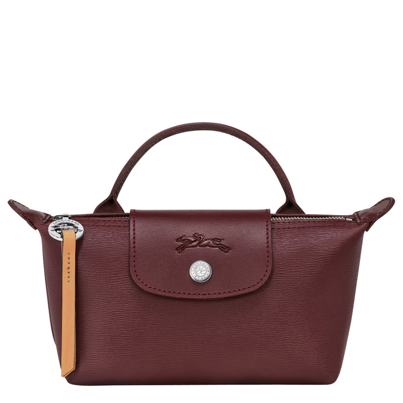 Le Pliage City Pouch with handle Plum - Canvas - 1