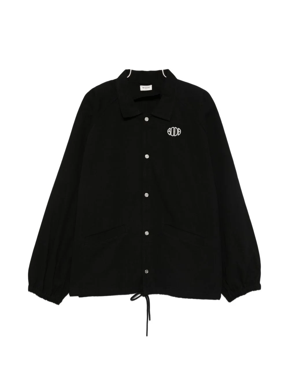 button-fastening logo-embroidery jacket - 1