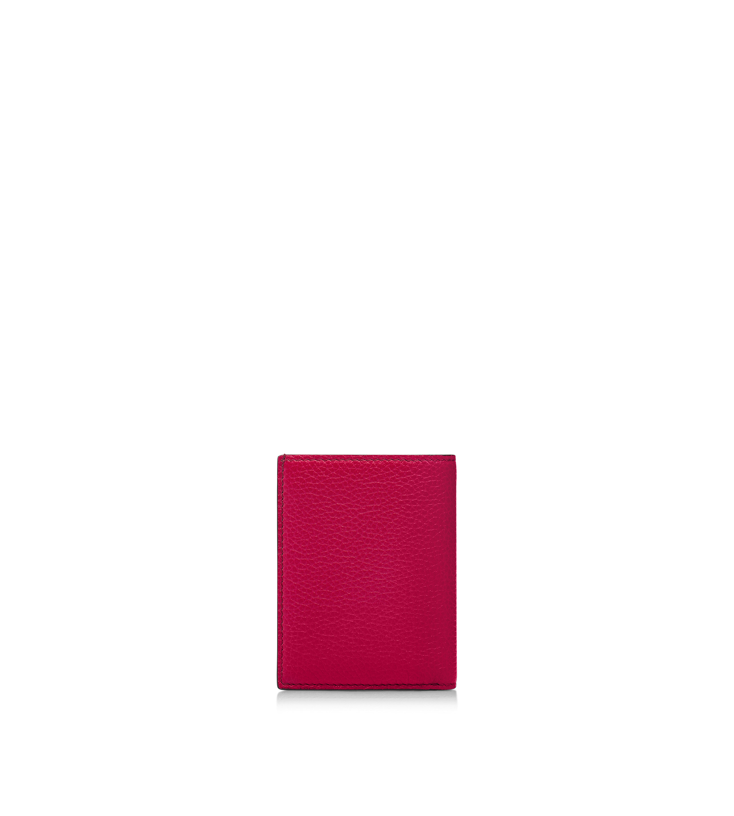 GRAIN LEATHER FOLDING CARDHOLDER - 2