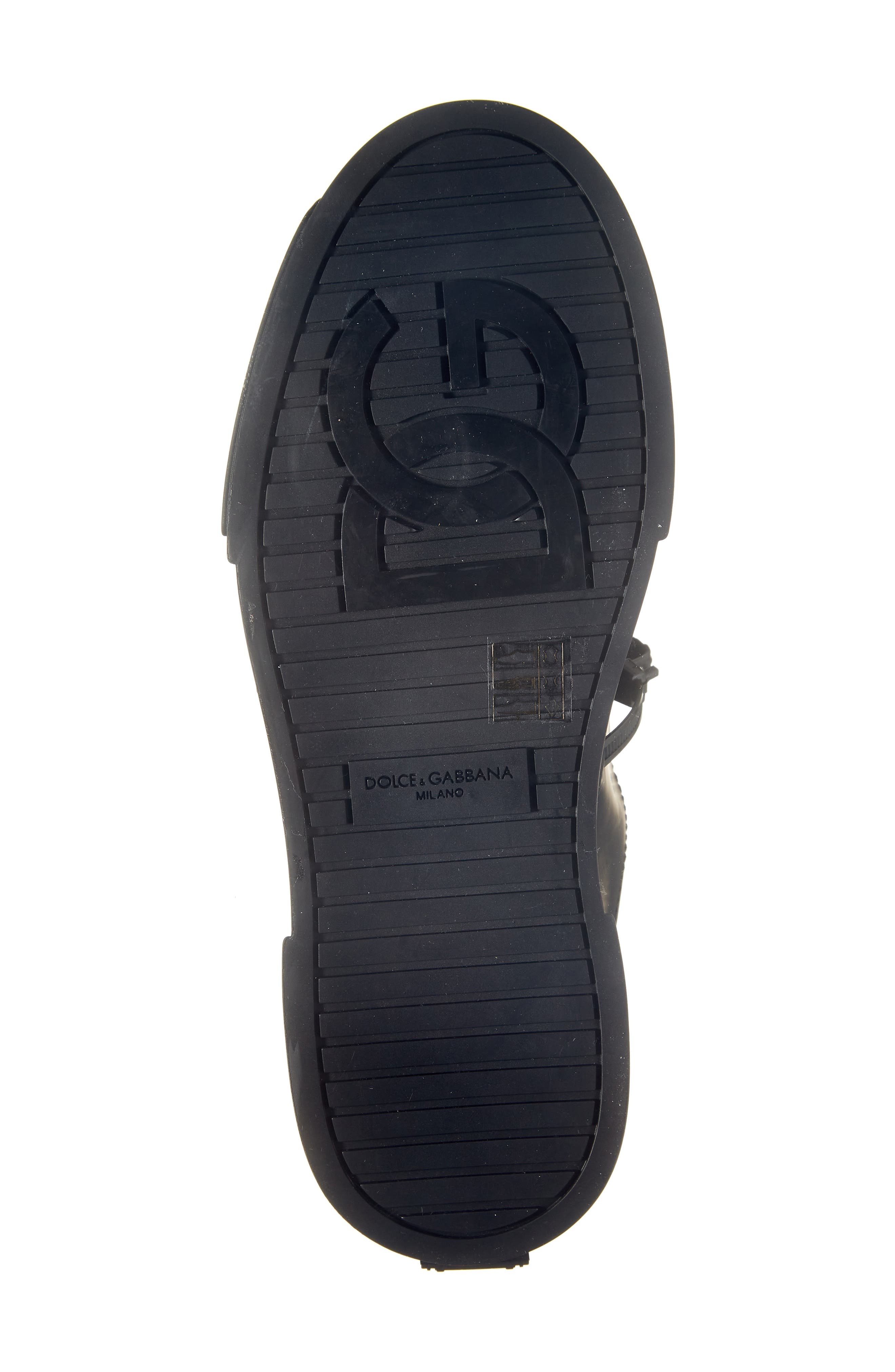 Dolce&Gabbana Portofino Leather Sneaker in Black at Nordstrom - 6
