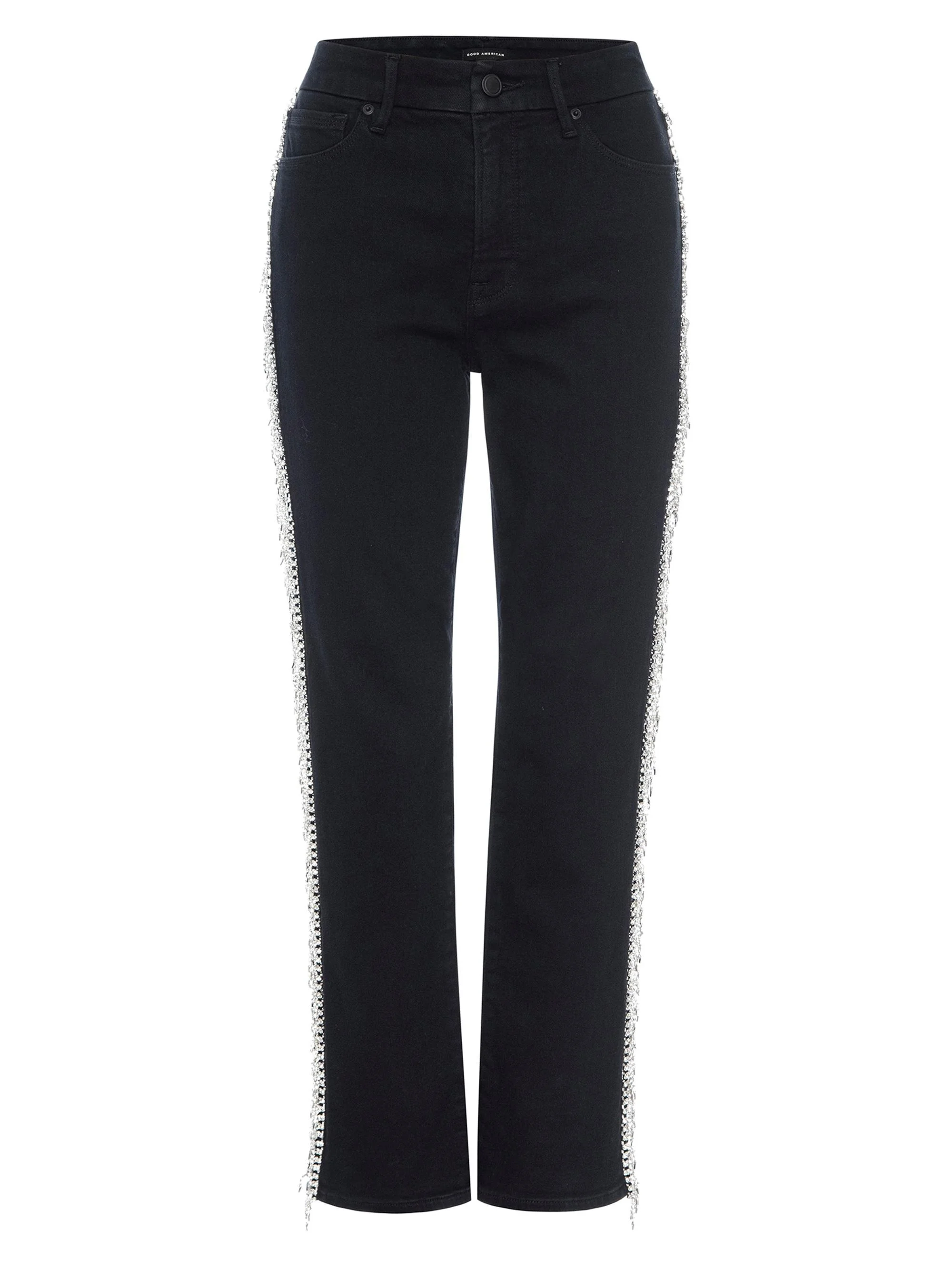 Women's Good Legs Straight Diamond Jeans - Black - 1