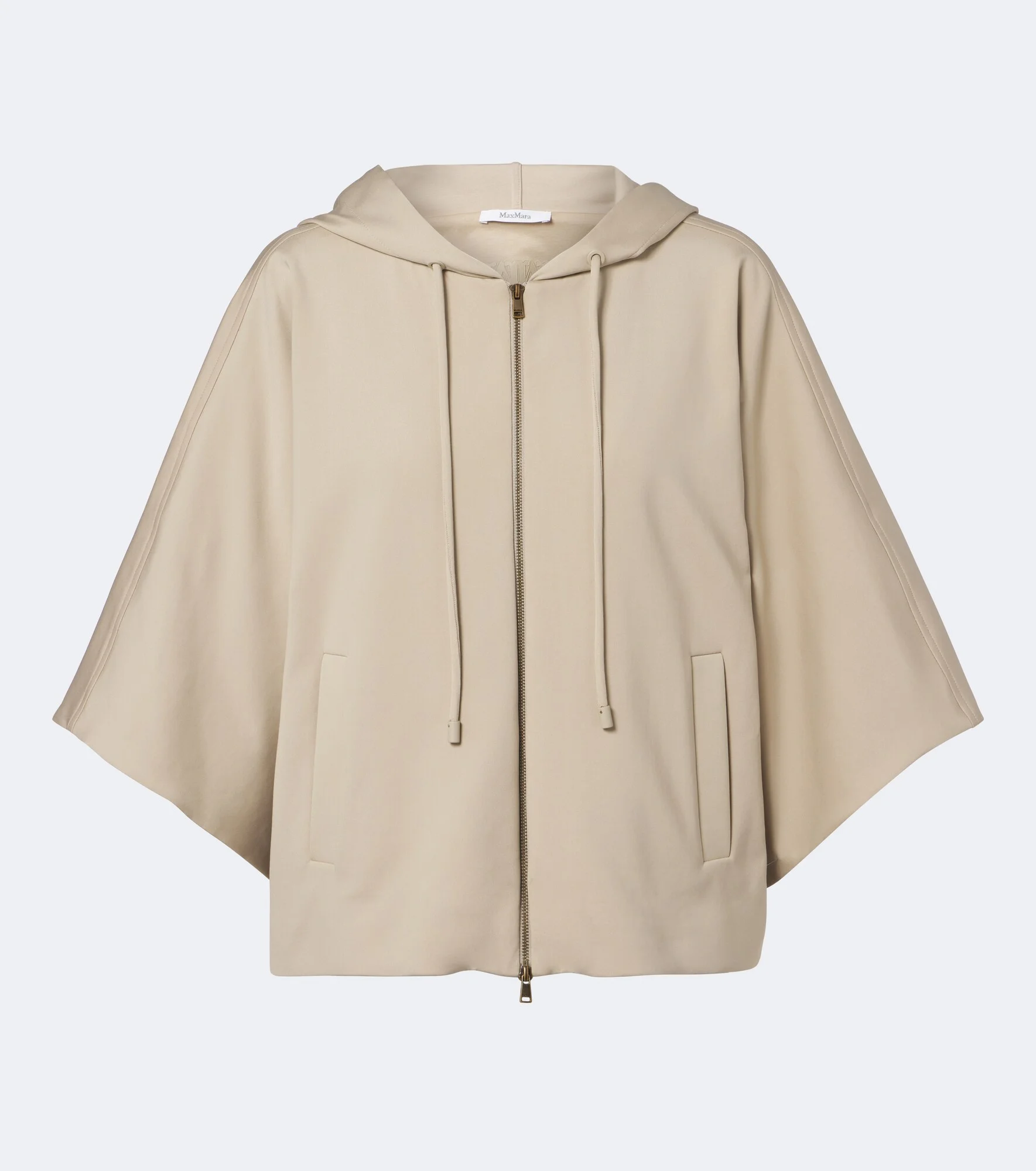 Caped zip-up hoodie - 1