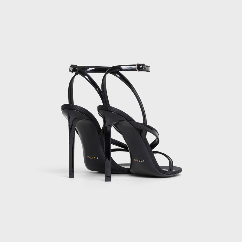 CELINE SHARP SANDAL  IN  PATENT CALFSKIN & REPS 3
