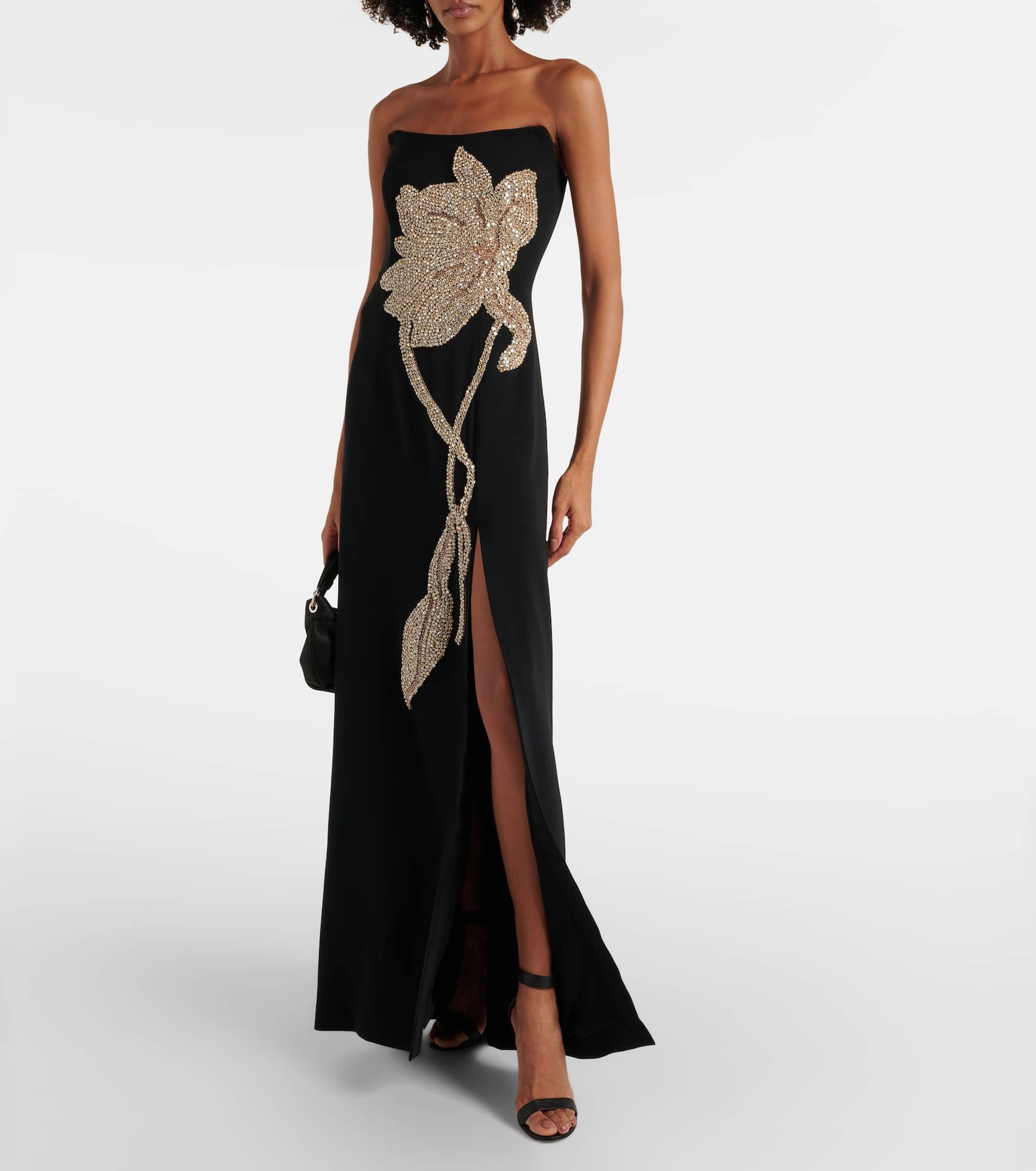 Fara strapless crêpe gown - 2