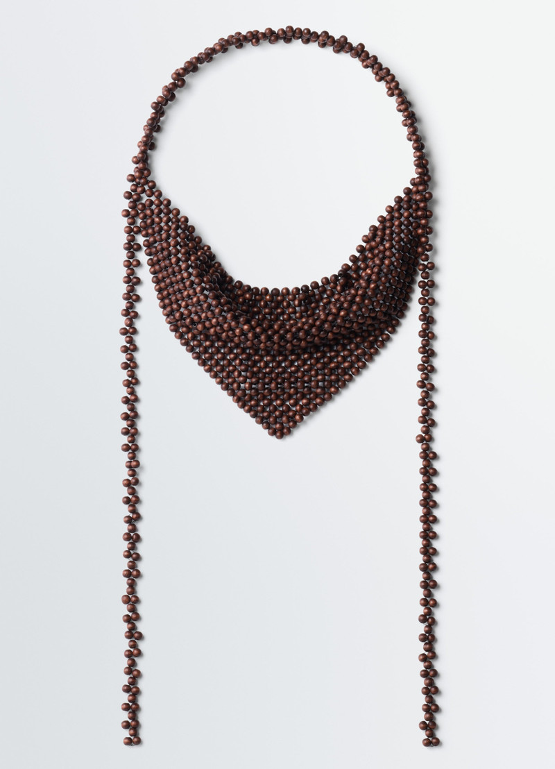 WOODEN BEADS BANDANA NECKLACE 1