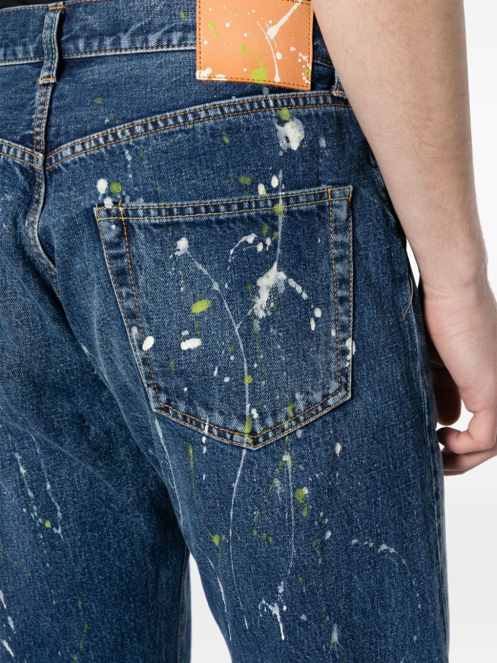 paint-splatter straight-leg jeans - 5
