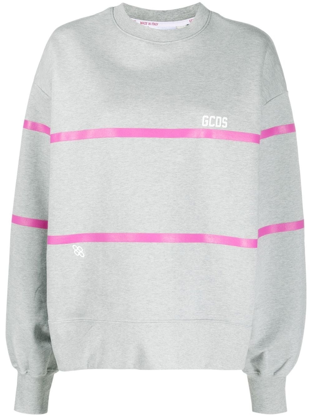 stripe-detailed sweatshirt - 1