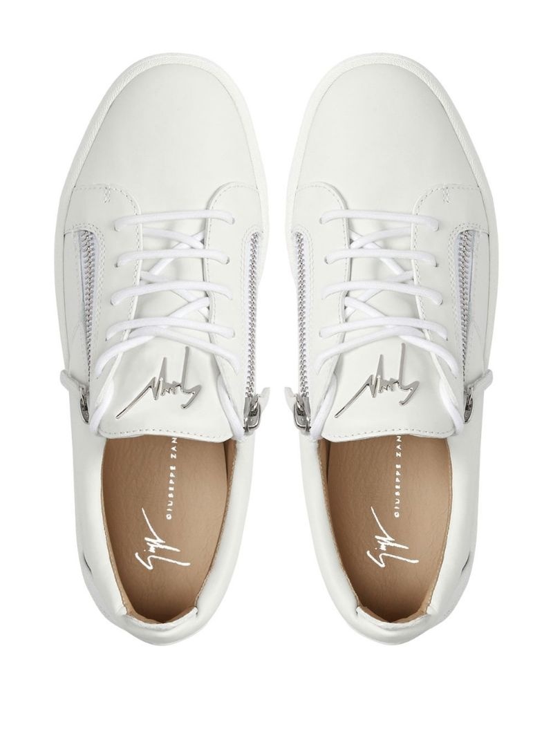 zip-details low-top sneakers - 4