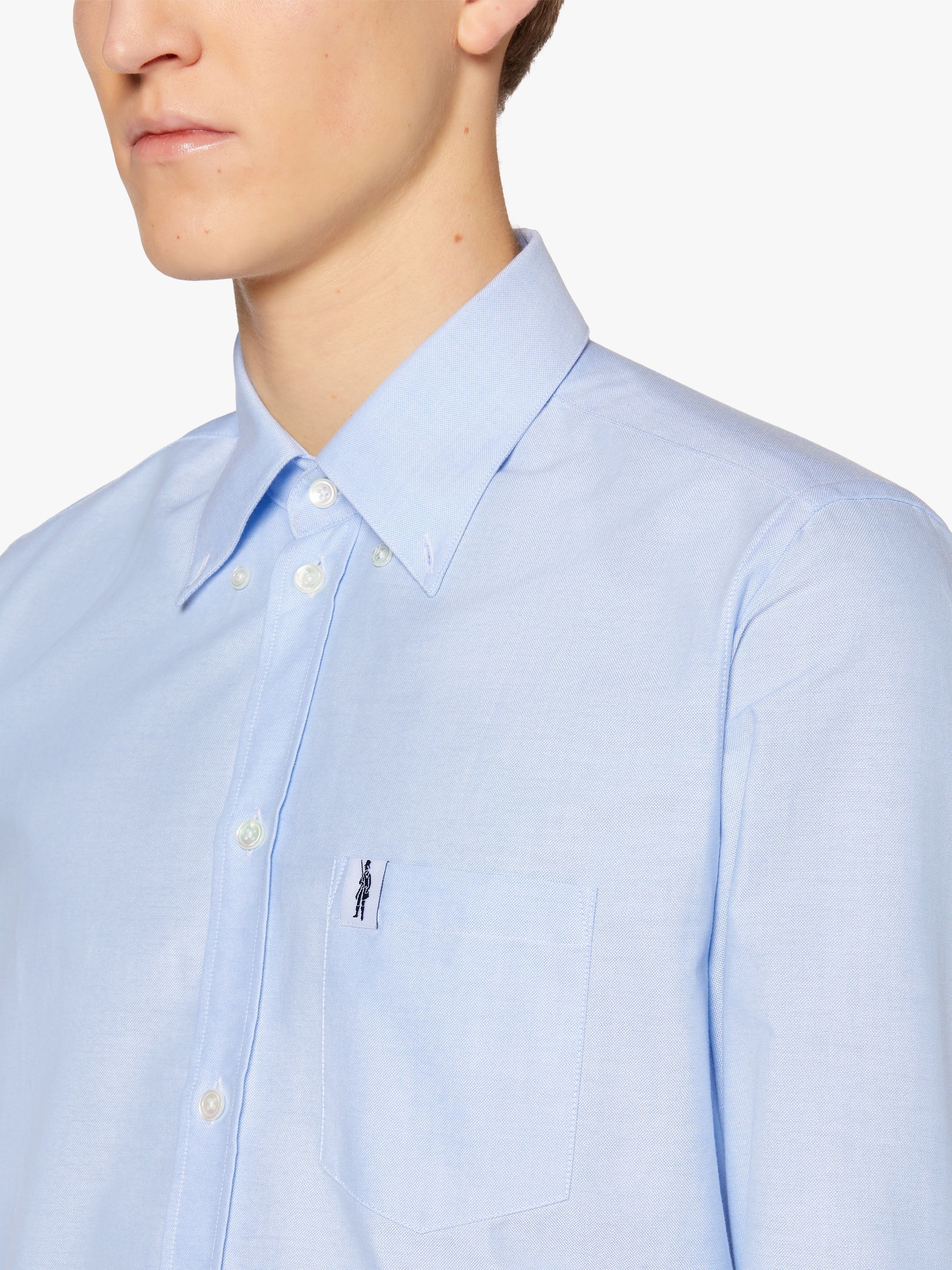 BLOOMSBURY BLUE COTTON OXFORD SHIRT | GSC-103 - 5