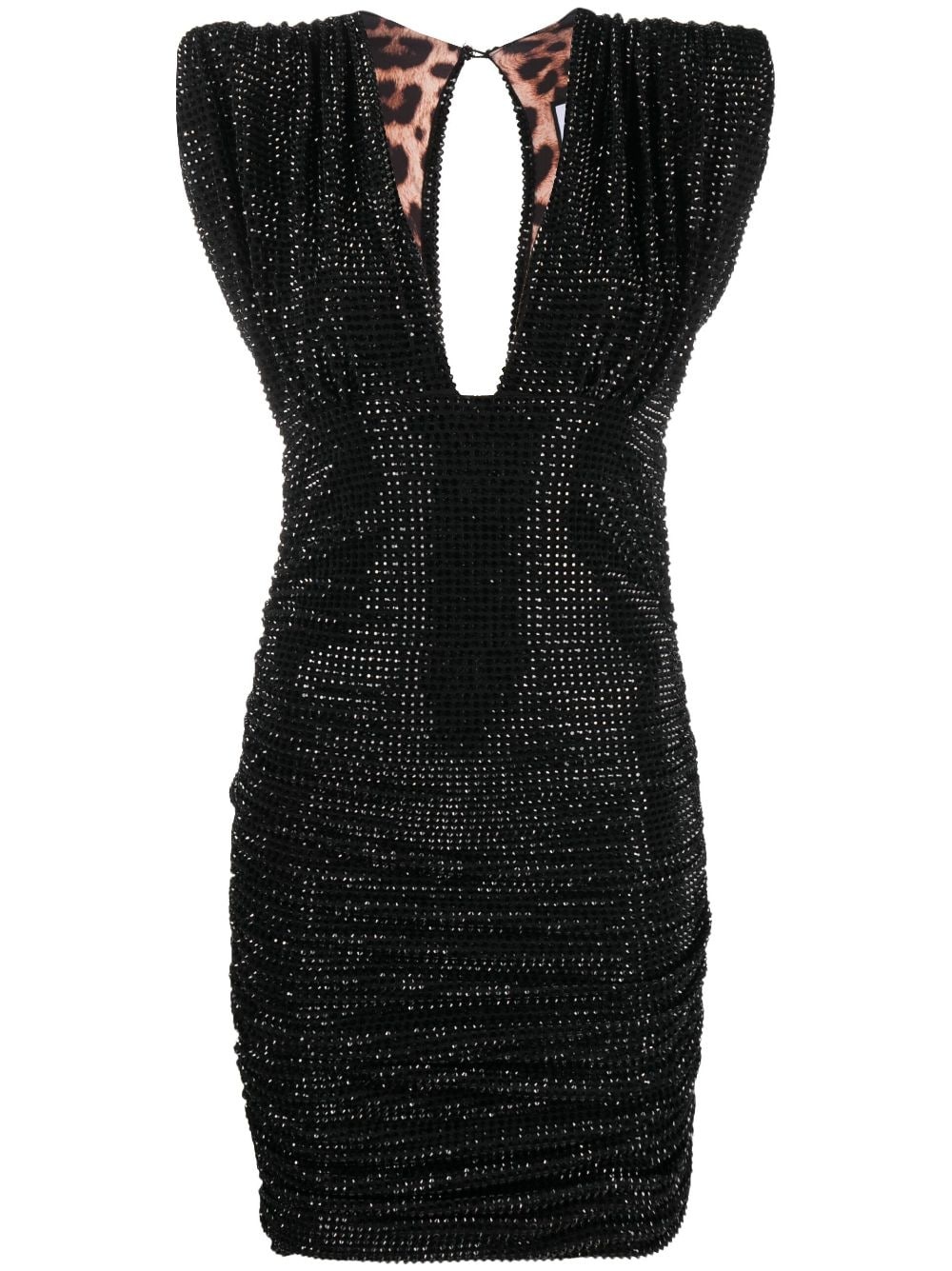 crystal-embellished mini dress - 1