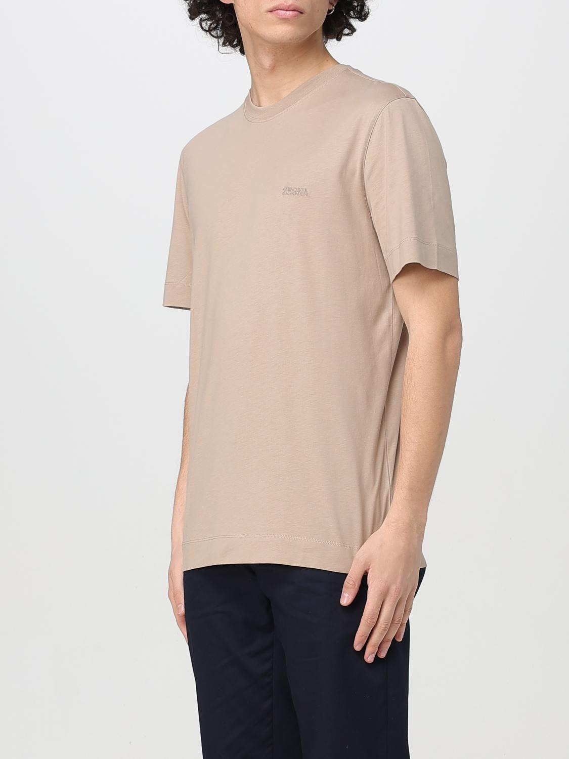 Zegna T-Shirt Men Sand - 4
