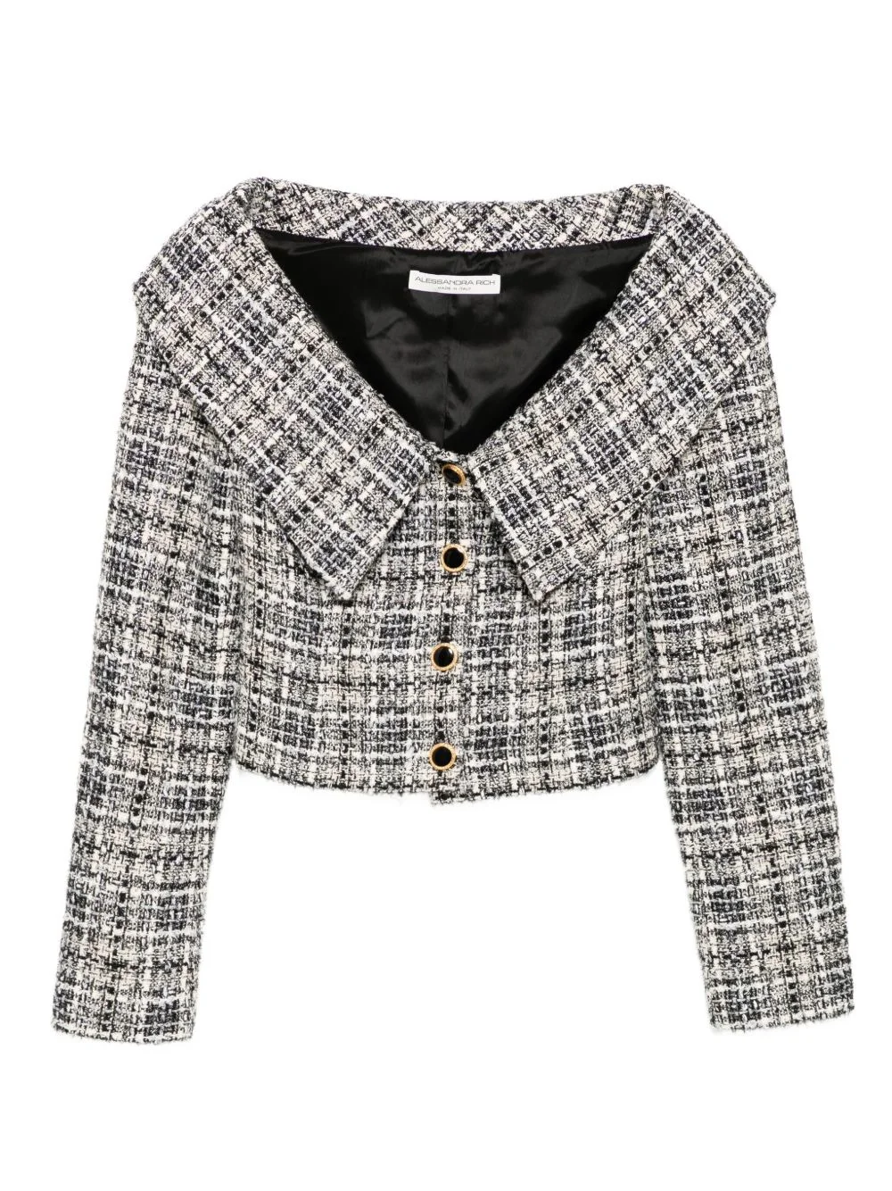 checked lurex tweed jacket - 1