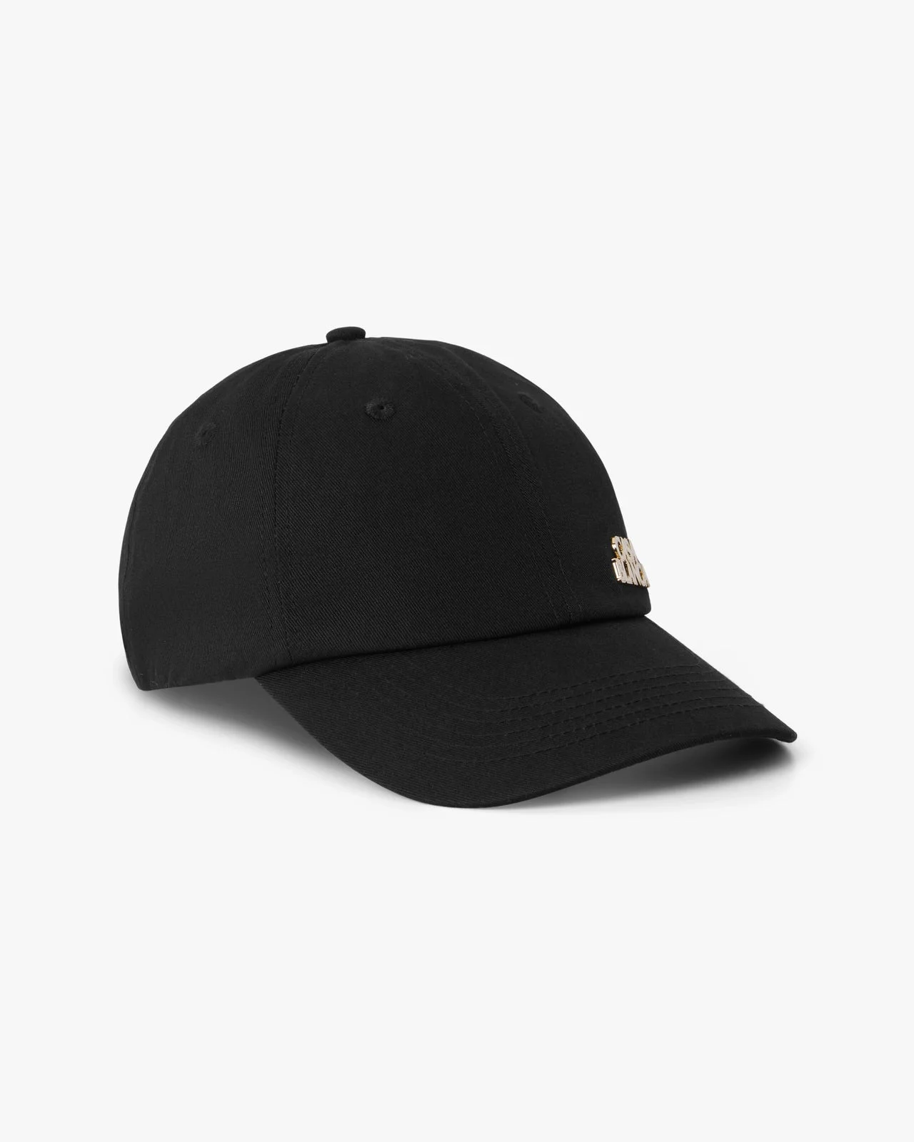 Black Stacked Logo Rivet Cap - 1