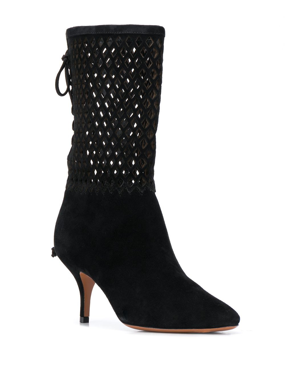 panelled kitten heel ankle boots - 2