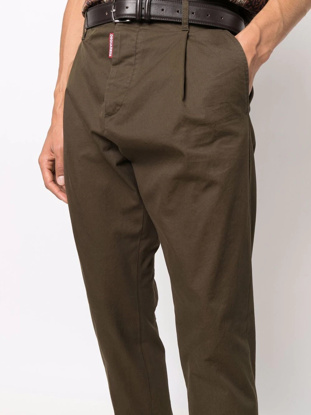 cropped tapered chinos - 5