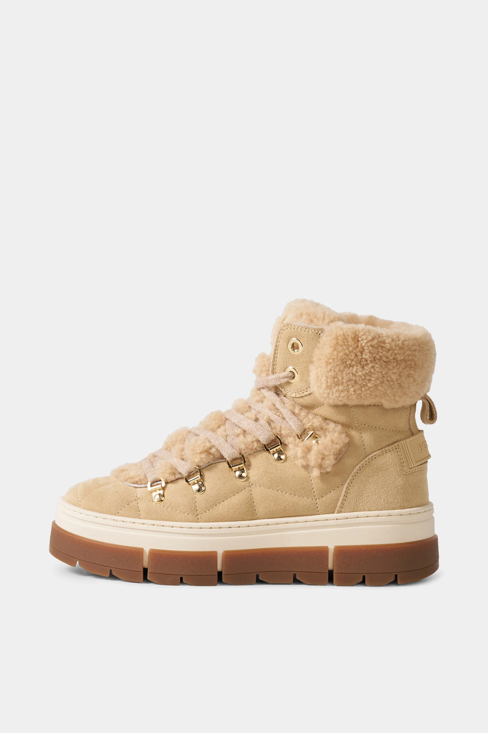 Lace-up boots from Vaduz with spikes in Camel - 1