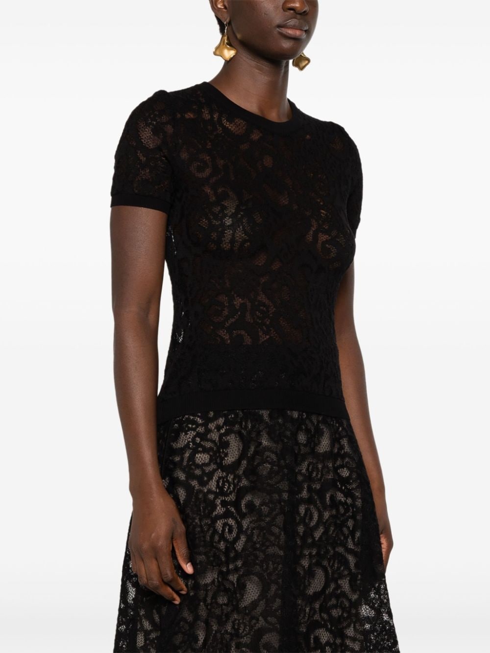 jacquard knitted top - 3