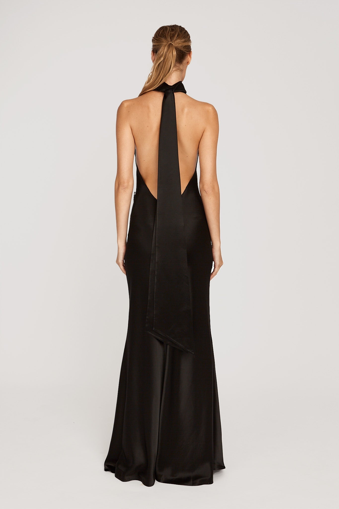PENELOPE BACKLESS SATIN GOWN - 6
