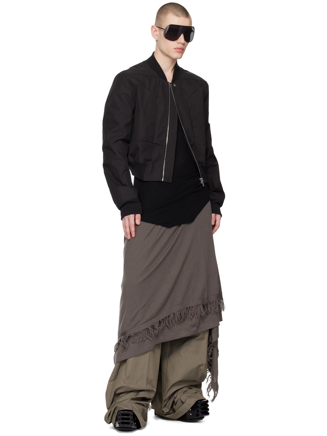 Maschera Baroque satin bomber jacket