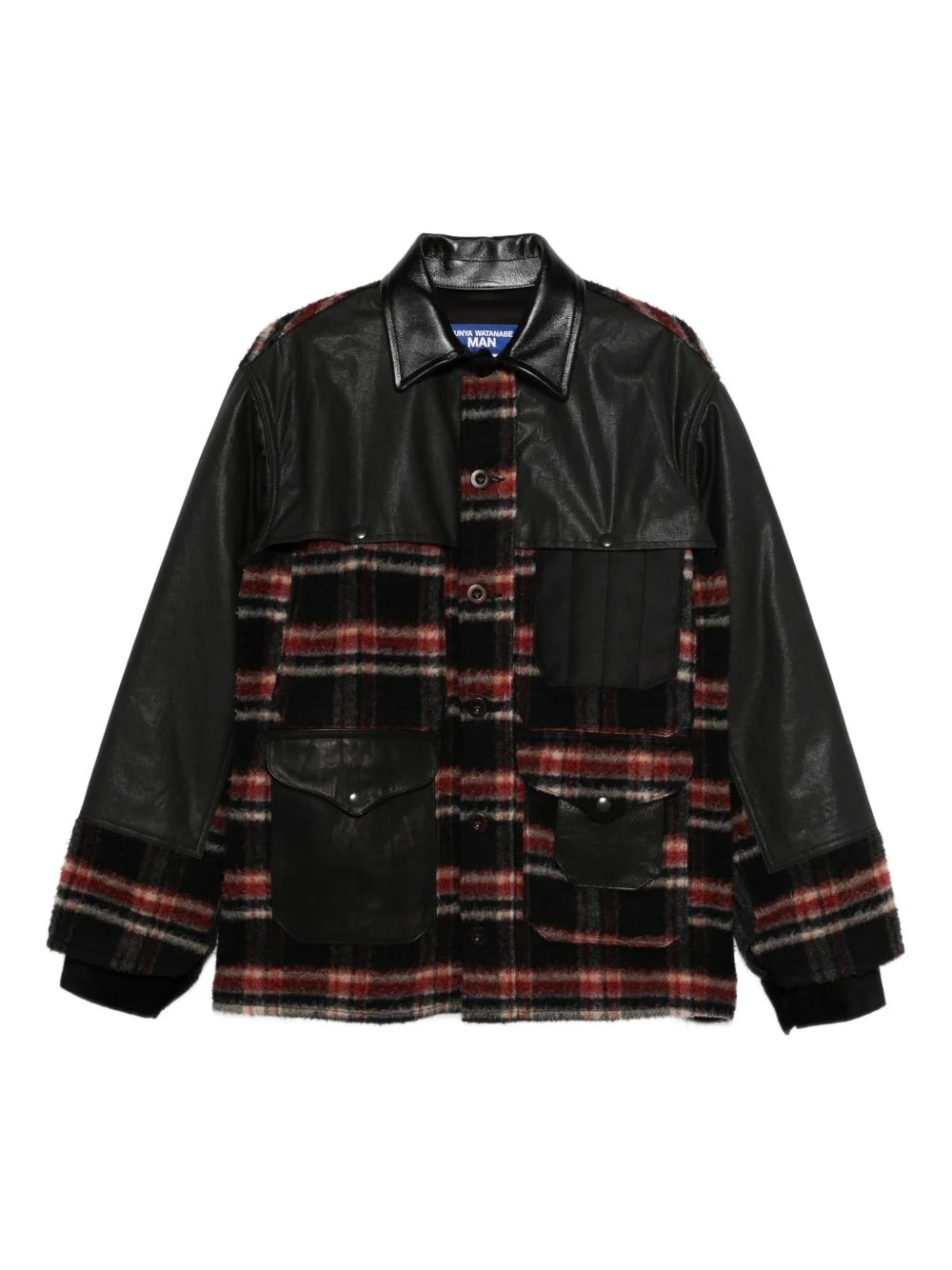 plaid panel jacket - 1