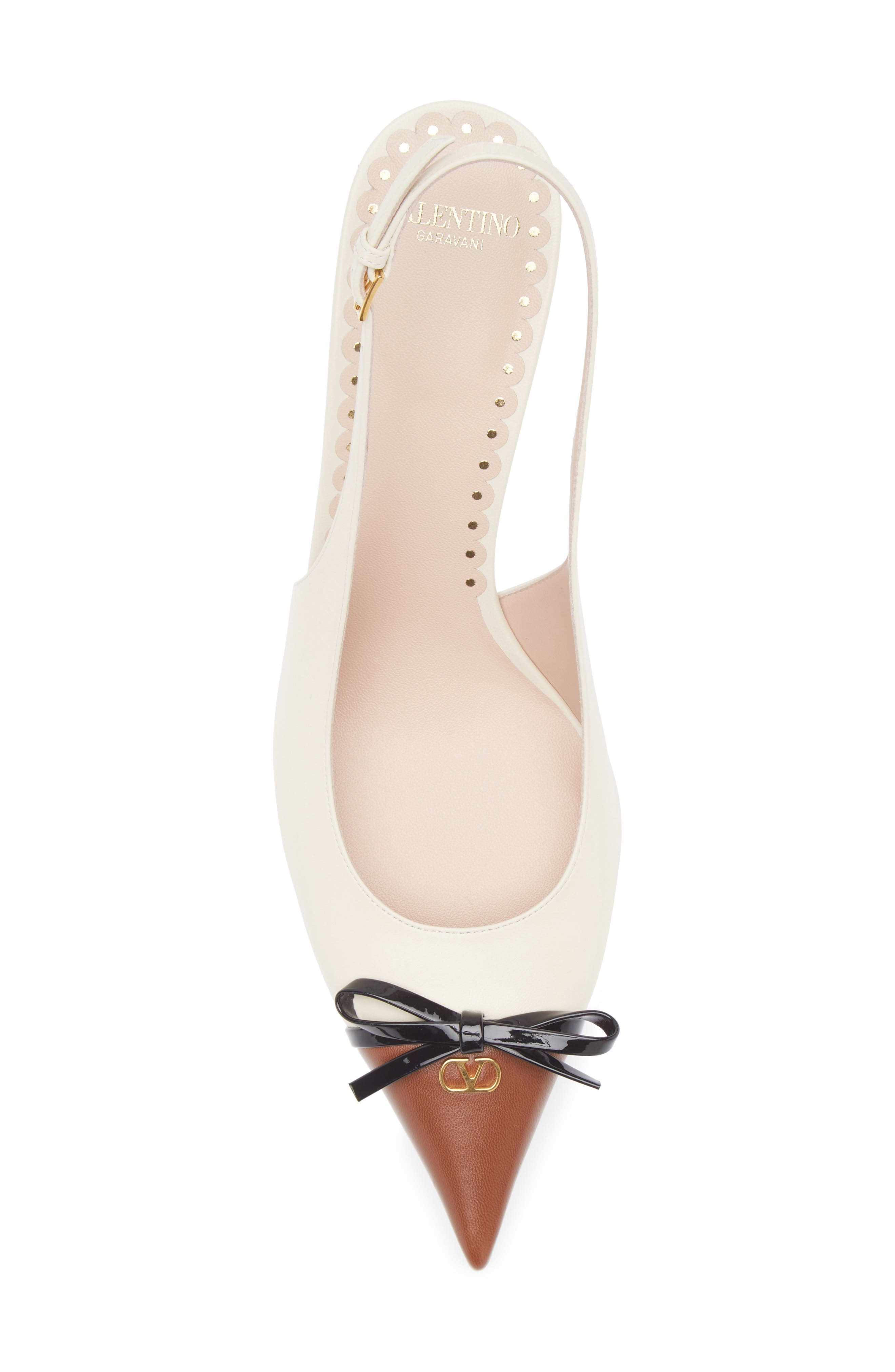 Valentino Garavani Bepointy Slingback Pump in Natural/Tabacco at Nordstrom - 5
