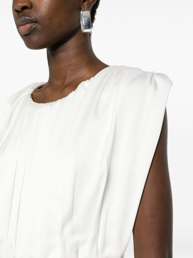 ruched-detailed sleeveless blouse 5