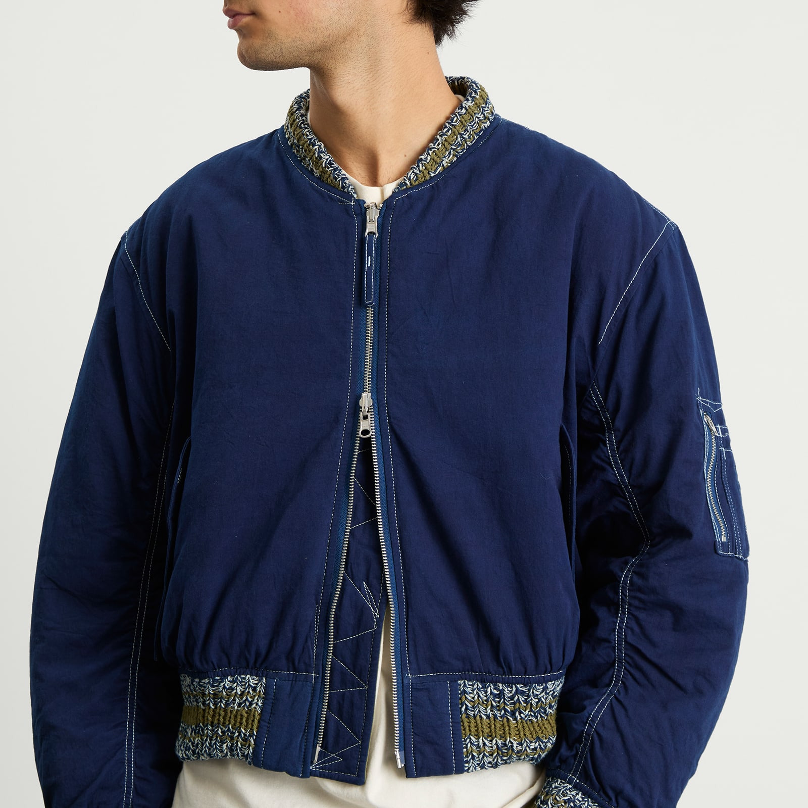 Story mfg Seed Printed Wonky-Wear Bomber - 7
