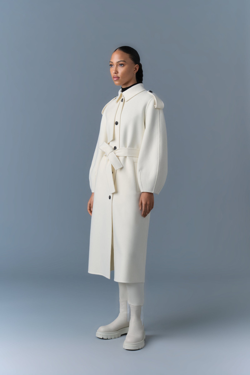 CEYLA Double-Face Wool Coat with Sash Belt 3