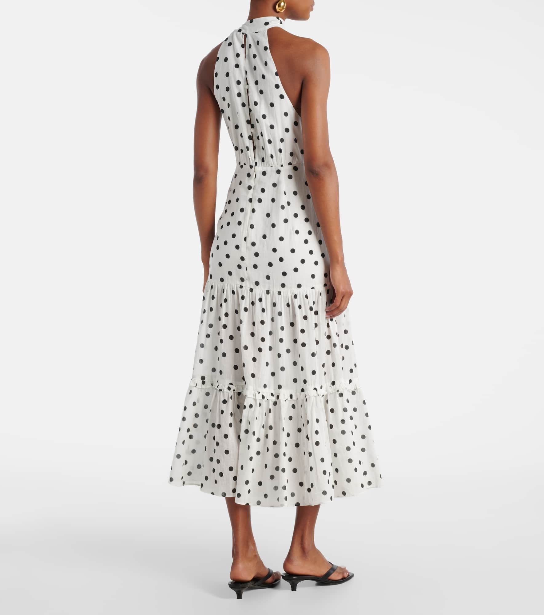 Polka-dot cotton maxi dress - 3