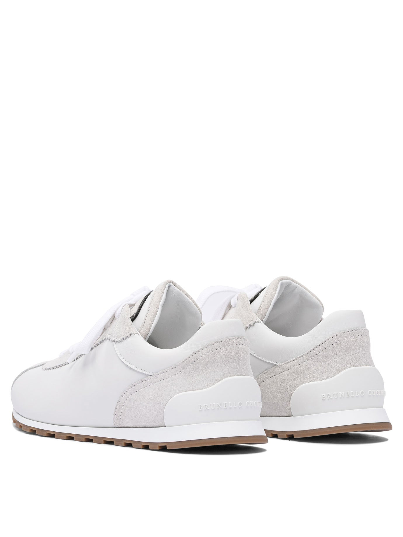 Brunello Cucinelli Women Suede And Calf Leather "Runners" Sneaker With Jewel - 4