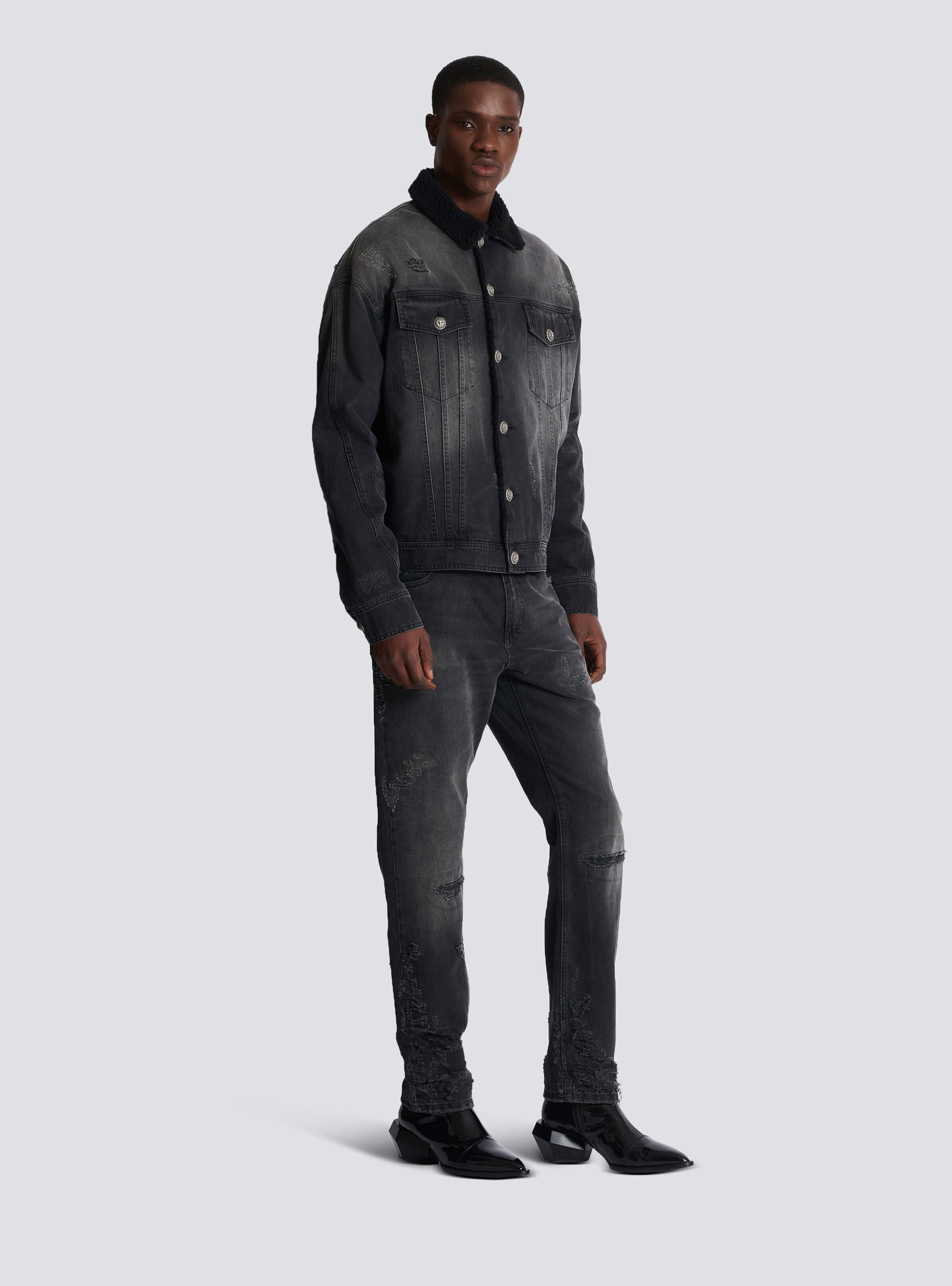 Faded denim jacket - 3