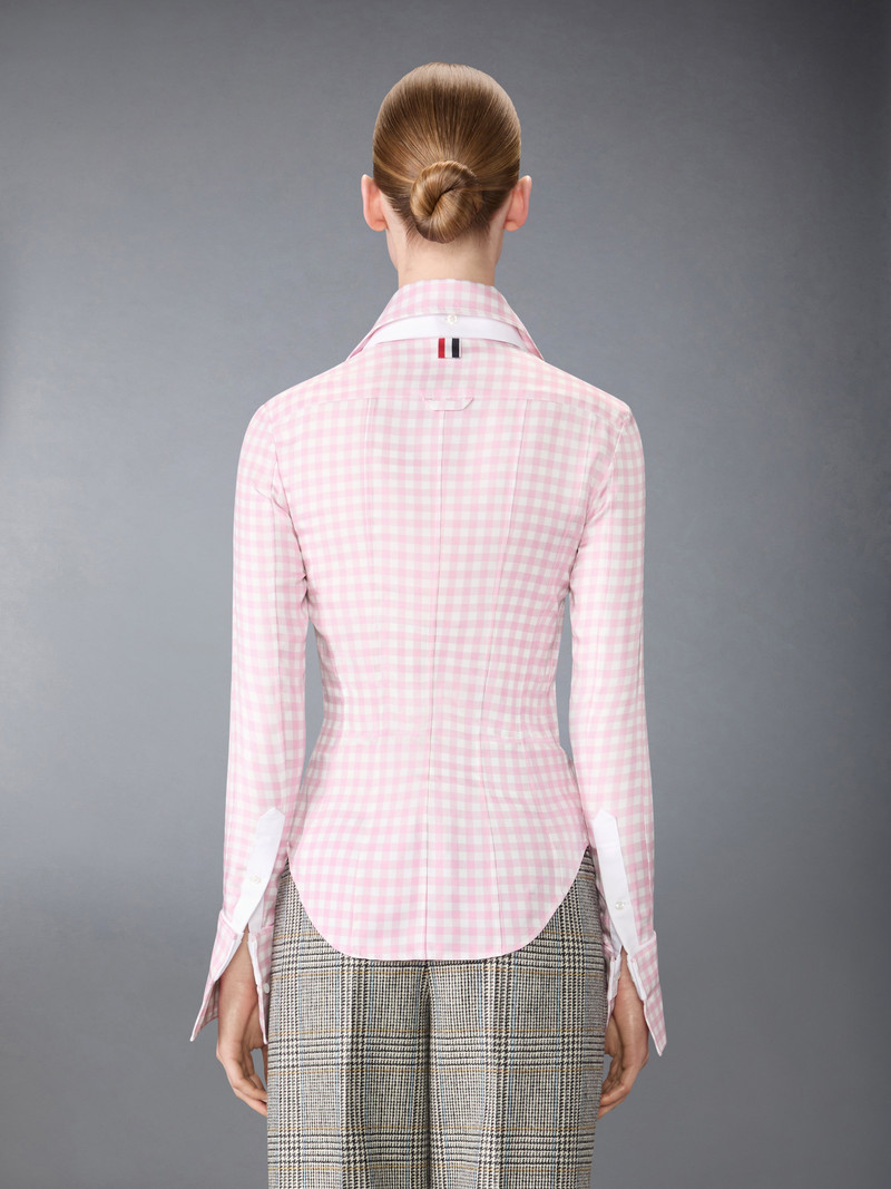 SILK TWILL GINGHAM SHIRT 5