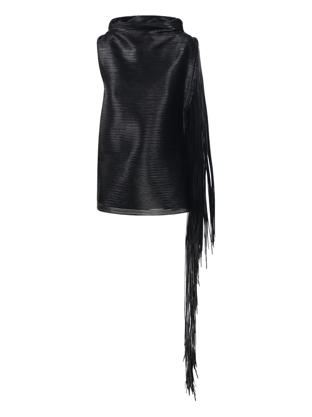 fringed-detail sleeveless blouse - 1