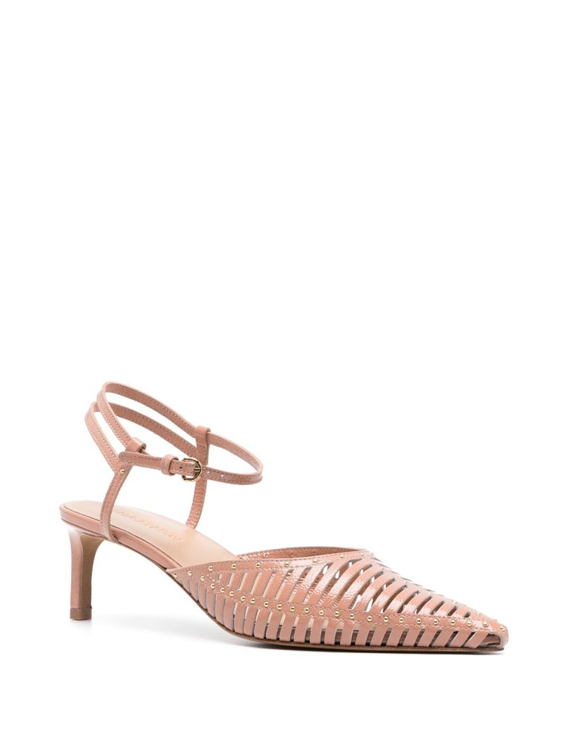 ULLA JOHNSON 70mm patent-leather pumps outlook