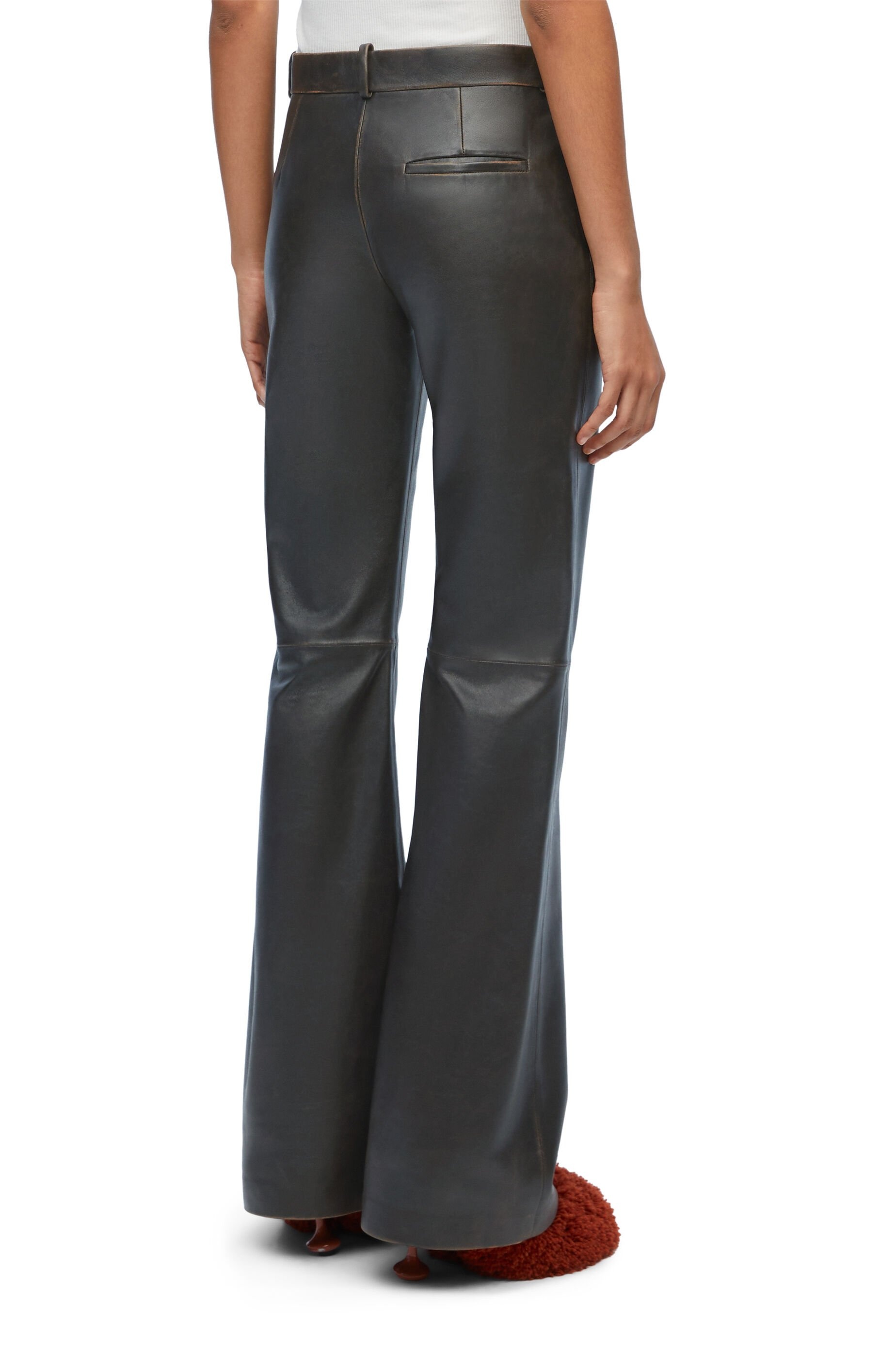 Bootleg trousers in nappa calfskin - 4
