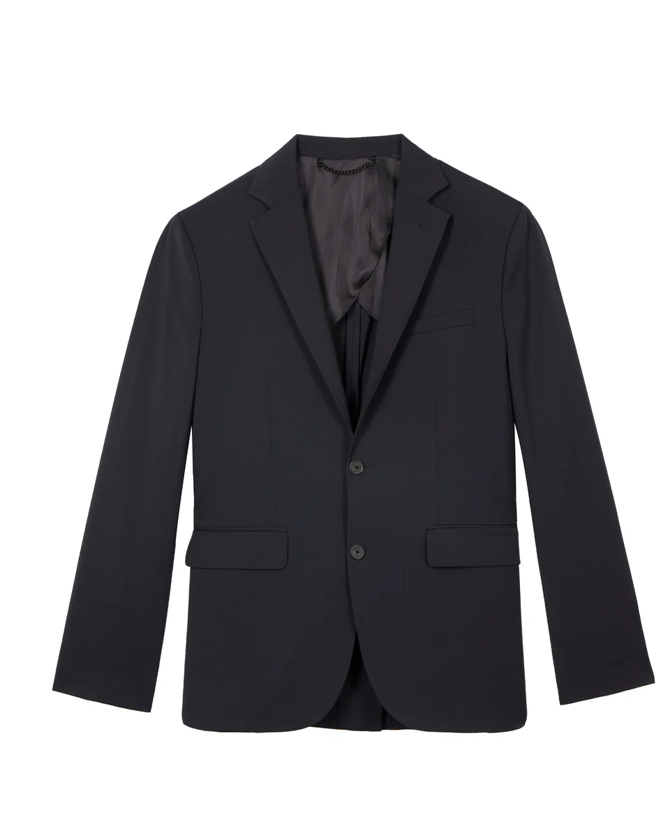 NAVY WOOL SUIT JACKET - 1