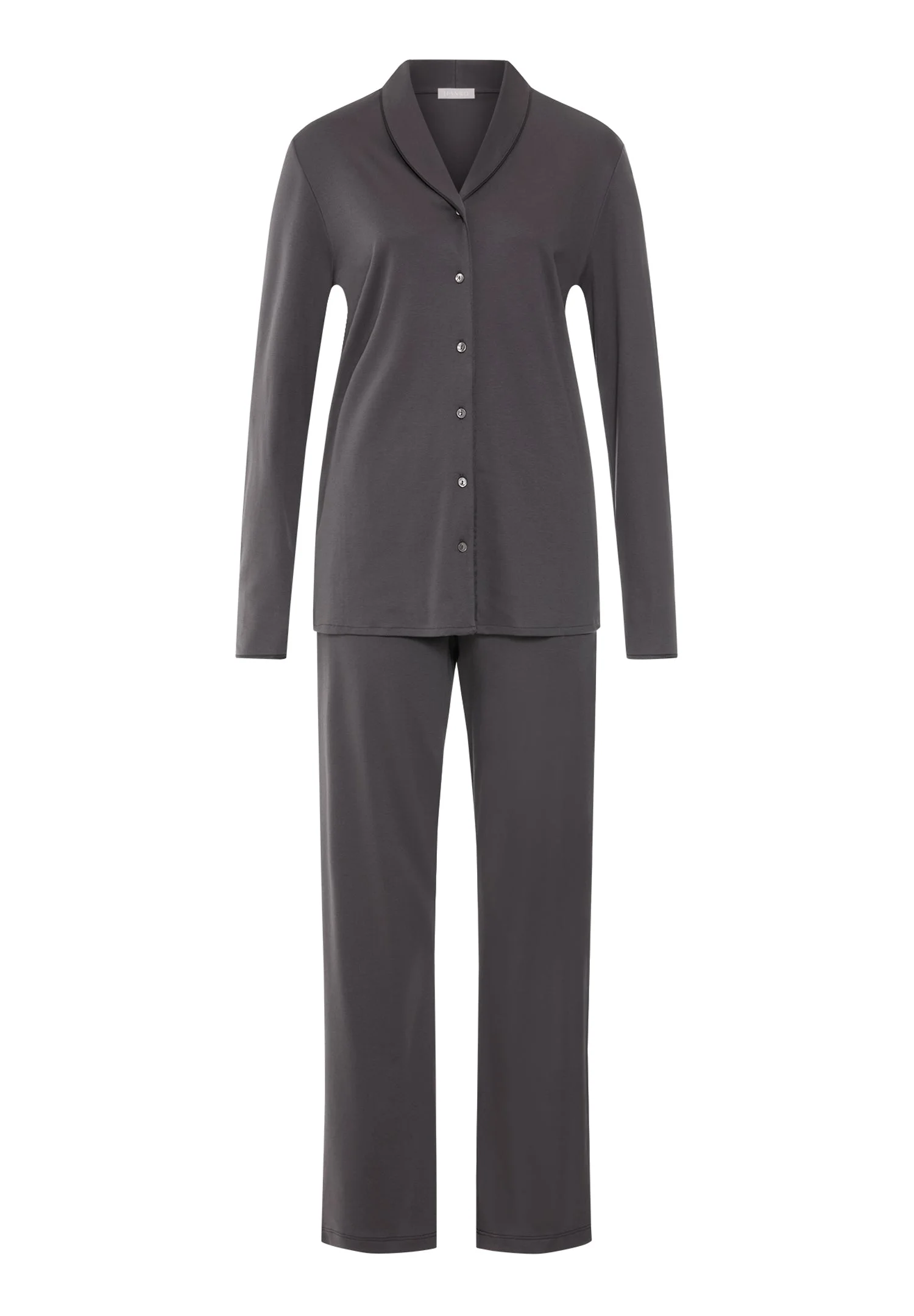 Cotton Silk Button Front Cotton Pajama Set - 1