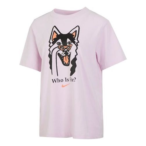 (WMNS) Nike AS W Nike Sportswear BF Tee Dog HBR Regal PINK DJ1846-695 - 1