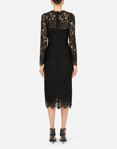 Dolce & Gabbana Galloon lace calf-length wrap dress outlook