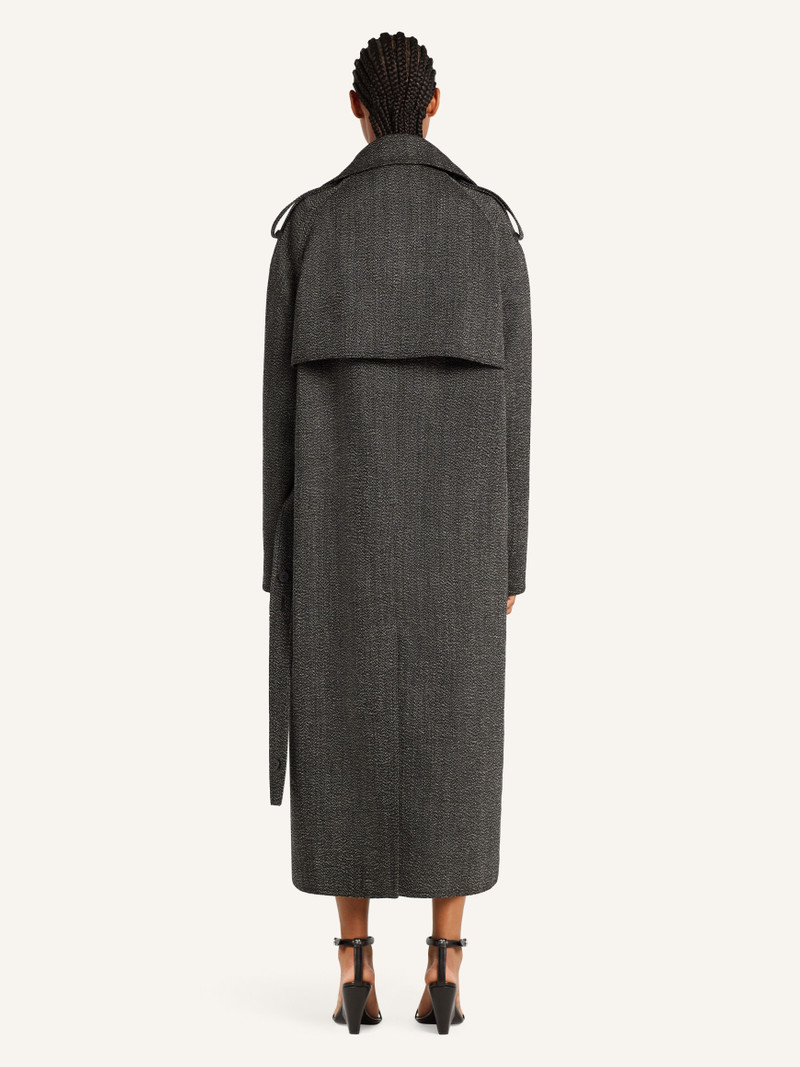 OBLIQUE CAVIAR WOOL TRENCH COAT 5