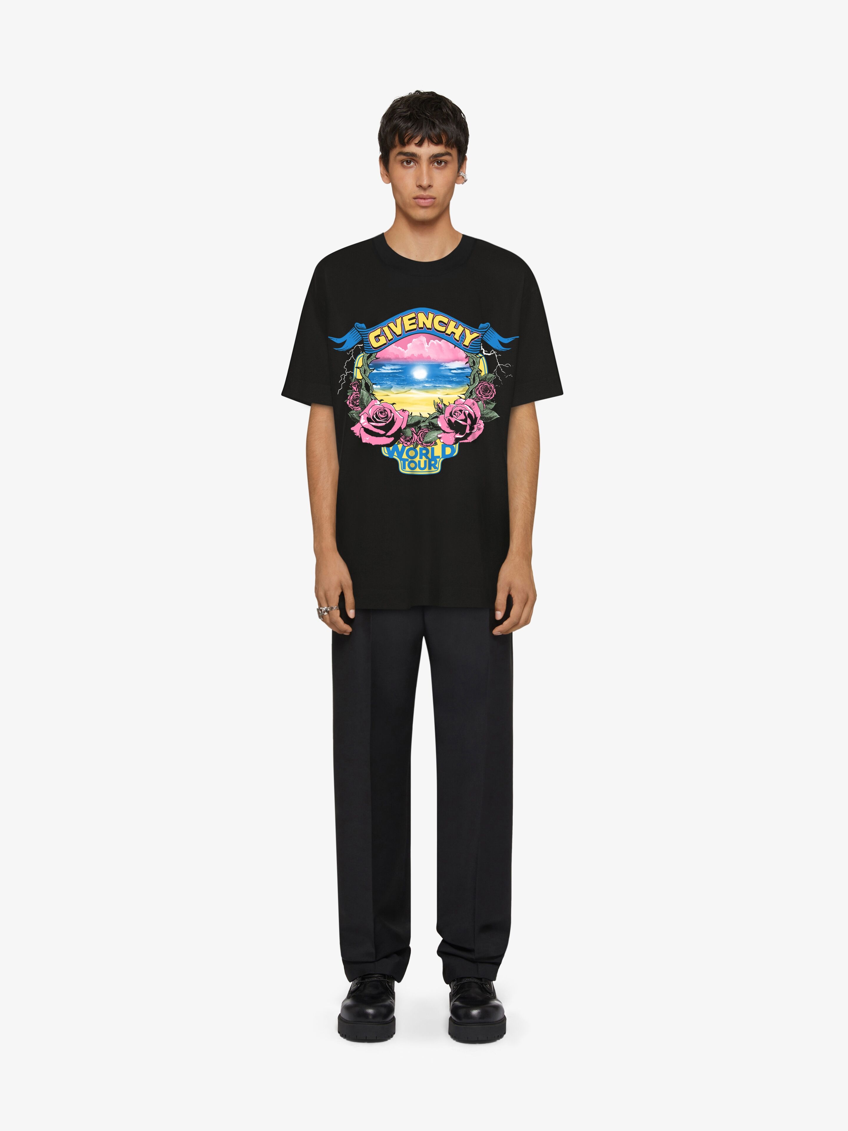 GIVENCHY WORLD TOUR OVERSIZED T-SHIRT IN COTTON - 2