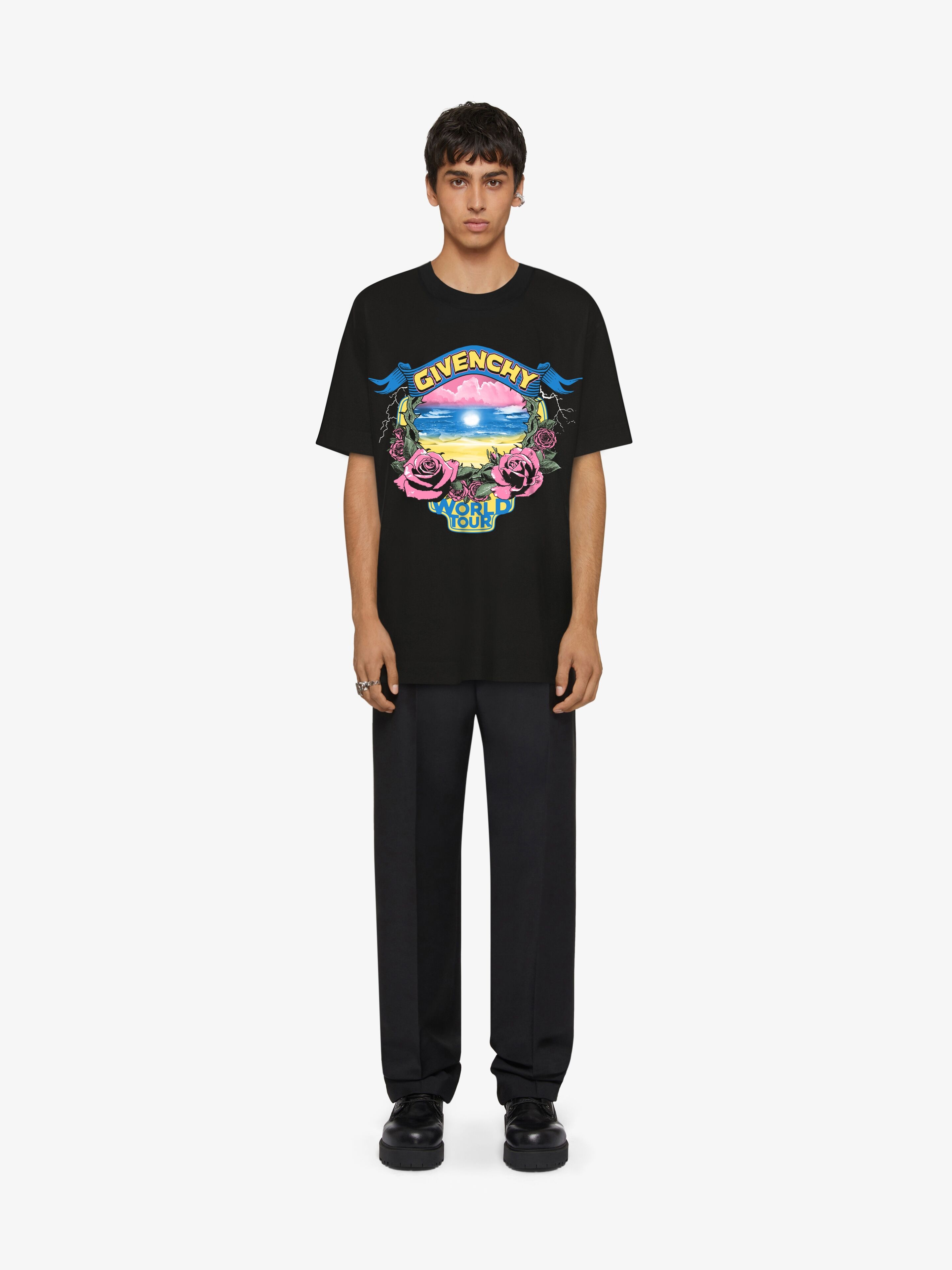 Givenchy GIVENCHY WORLD TOUR OVERSIZED T-SHIRT IN COTTON