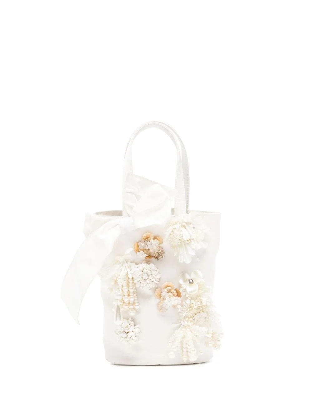 flower-detailing tote bag - 1