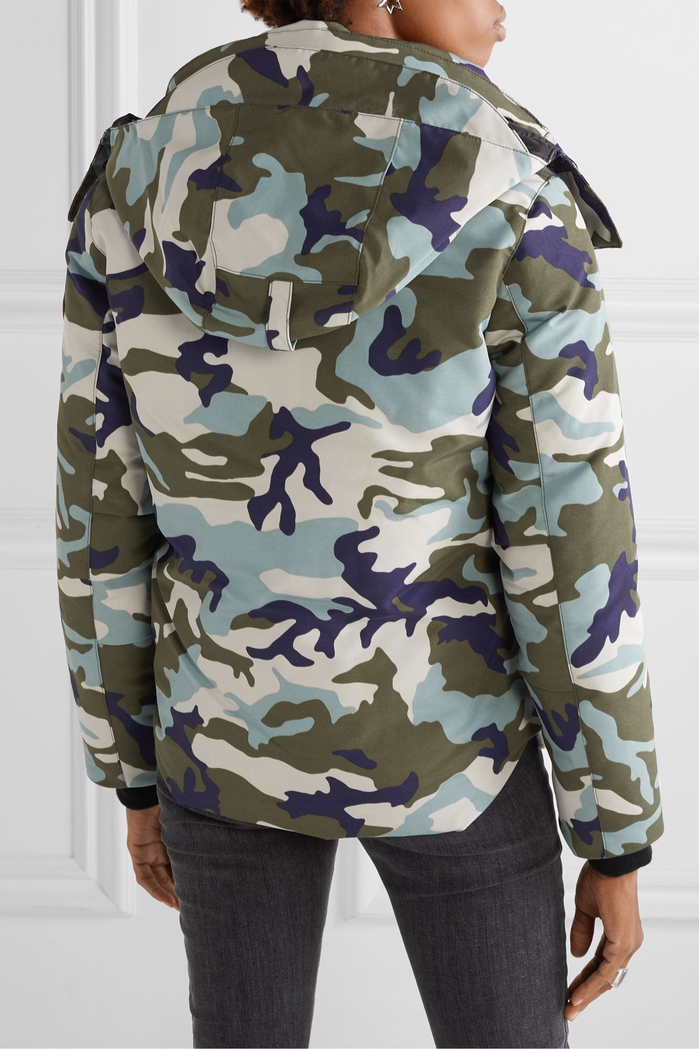 Blakely camouflage-print hooded shell down jacket - 4