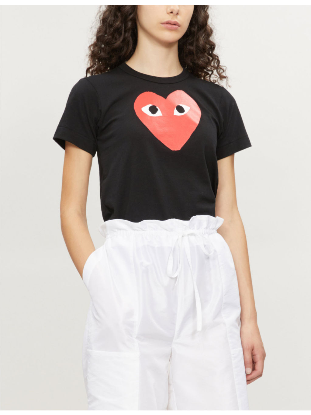 Middle heart-print cotton-jersey T-shirt - 5