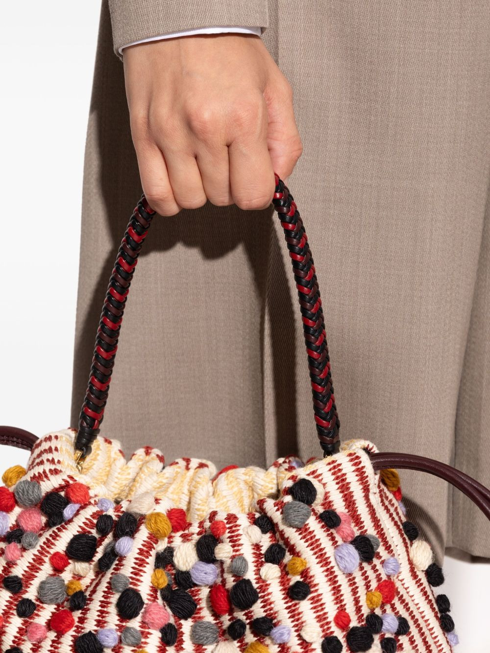 braided leather bag strap - 4