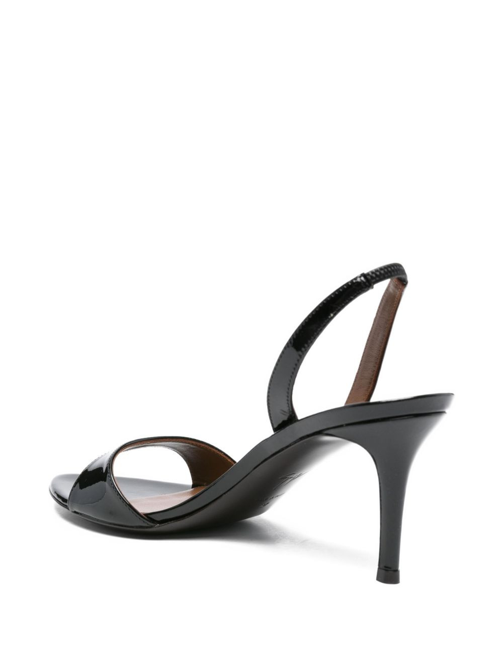 75 mm slingback patent leather sandals - 3