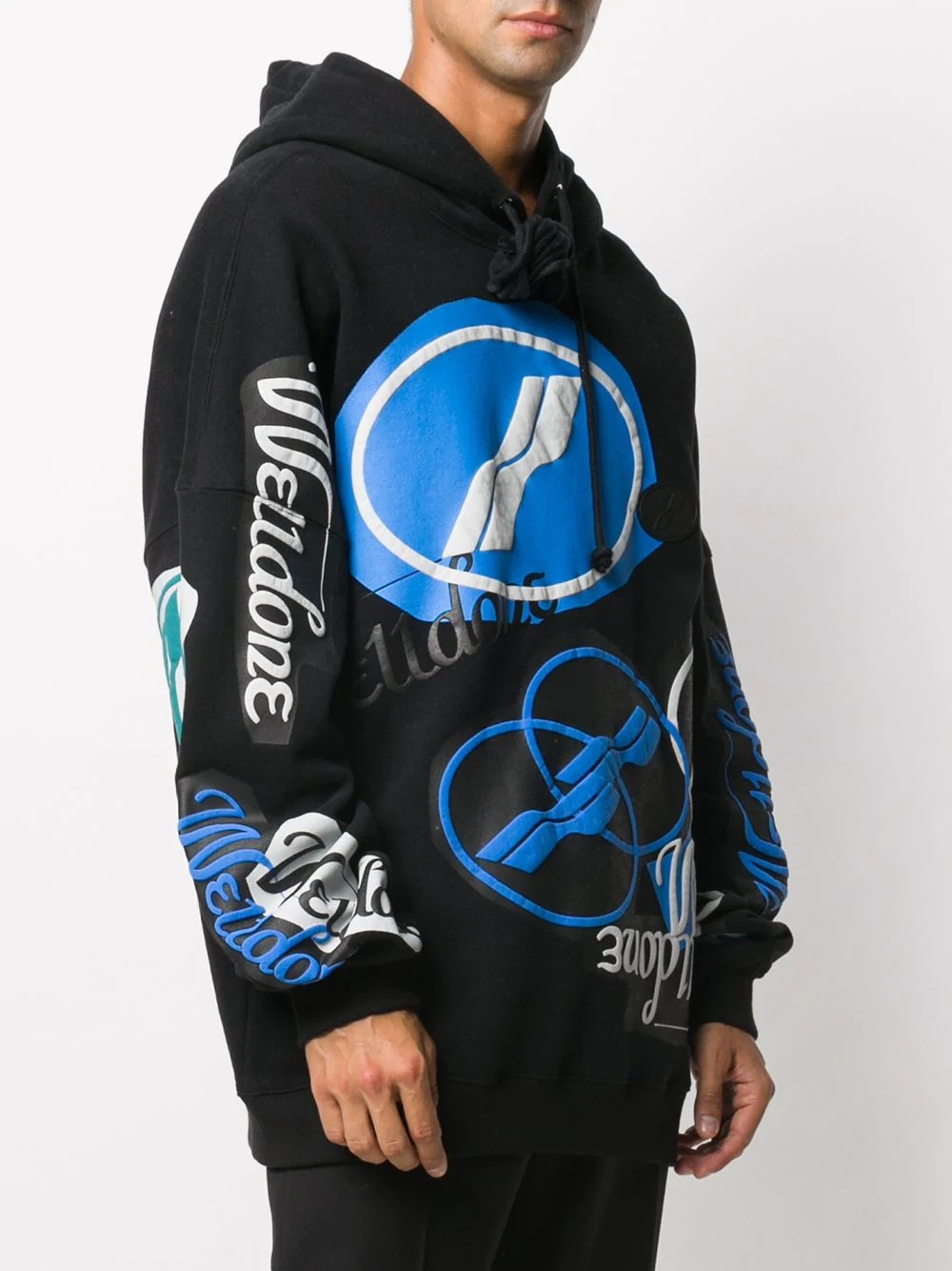 logo print hoodie - 3